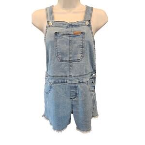 Joes jeans girls size 10 short overalls shortalls stretch denim adjustable EUC